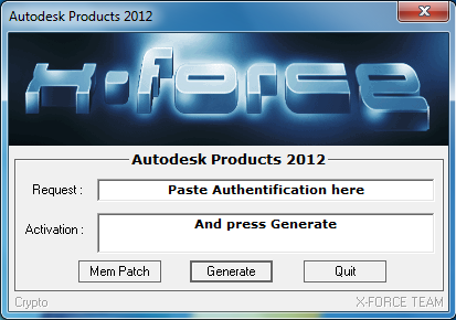 Autocad 2012 product key and xforce keygen